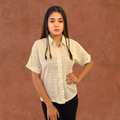 Green chevron print shirt
