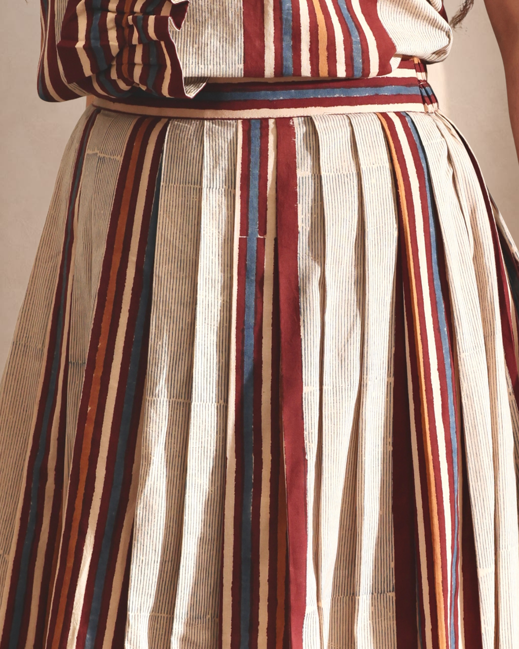 The BomBay Stripe Clay Skirt