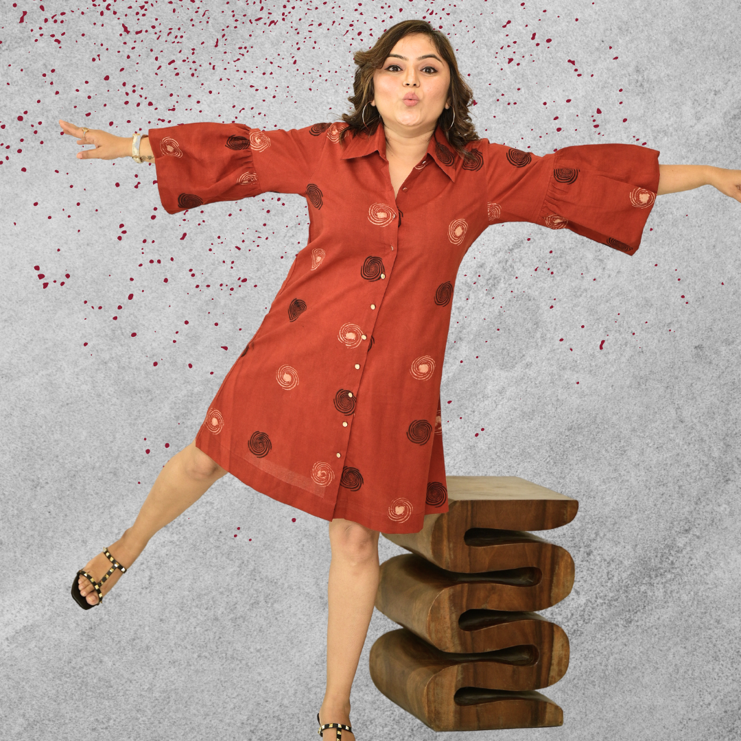 Red Pure Cotton Dress
