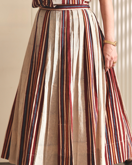 The BomBay Stripe Clay Skirt
