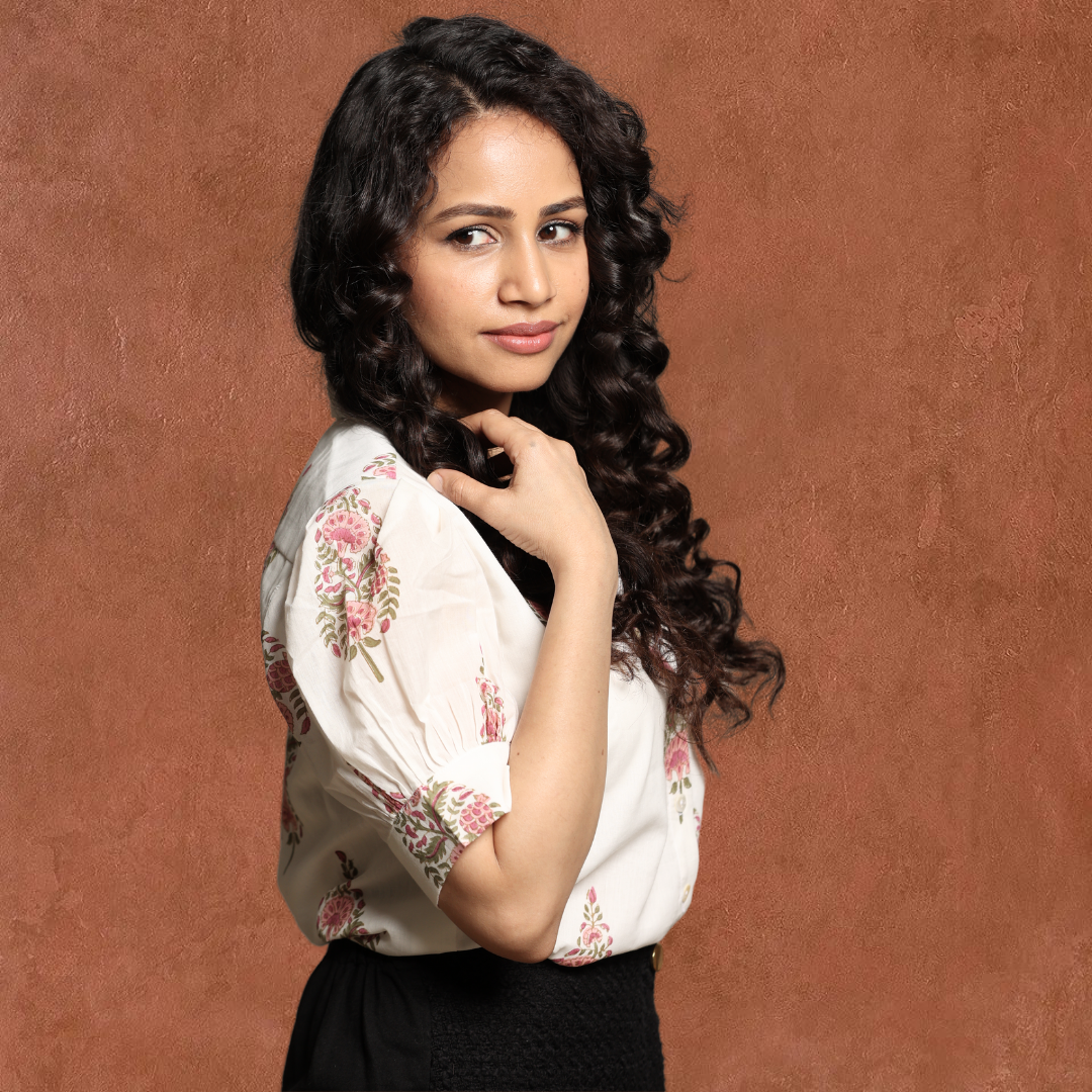 Whimsical White Mul cotton shirt