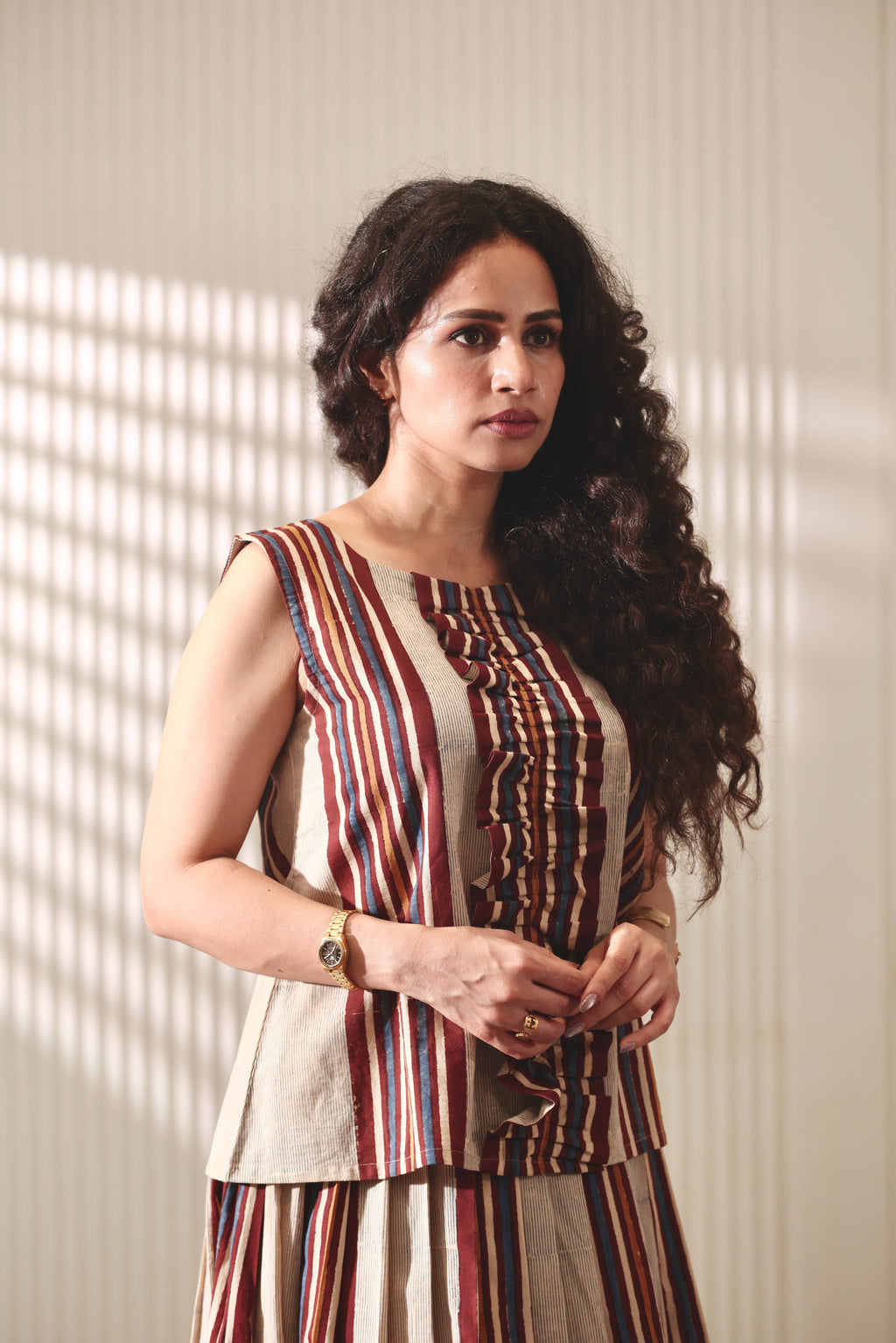 The BomBay Stripe Clay Trouser Co-ord