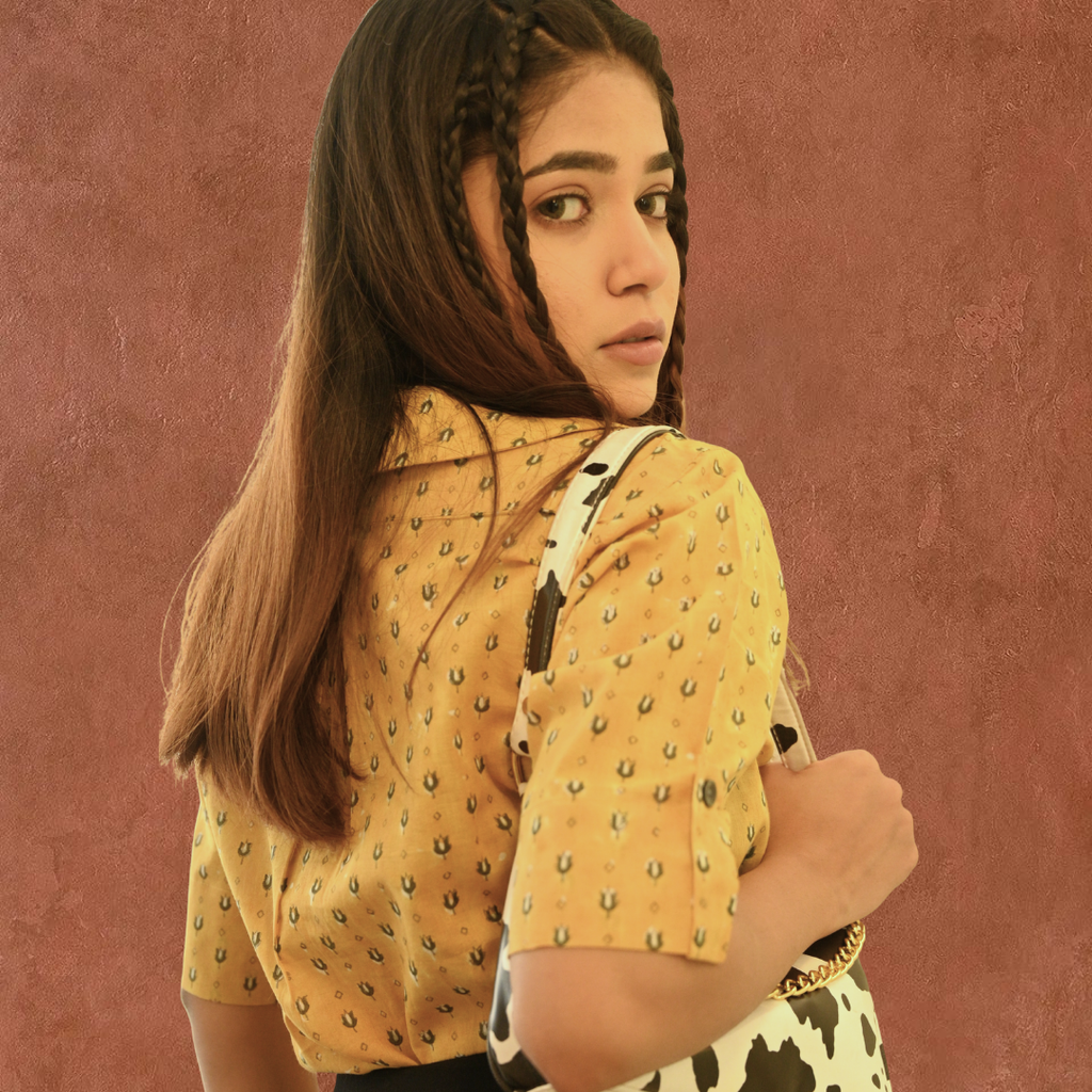 Mustard dip pure cotton shirt