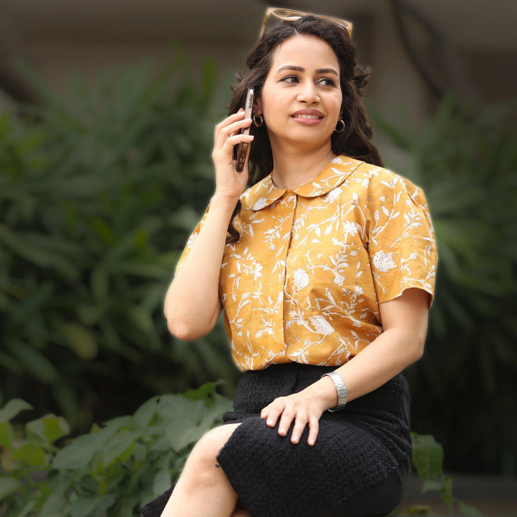 Yellow bee shirt top